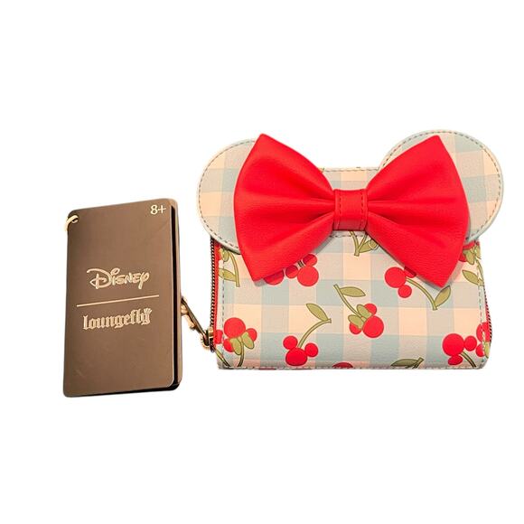 Loungfly Disney Minnie Mouse Ears Cherries Wallet - Picture 1 of 4